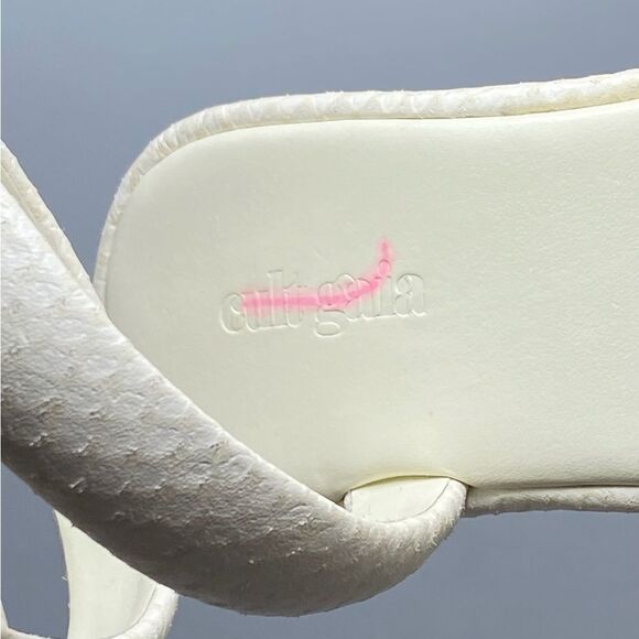 Cult Gaia Gabi Snake-Embossed Leather Wrap Sandals size 37 - Picture 9 of 12